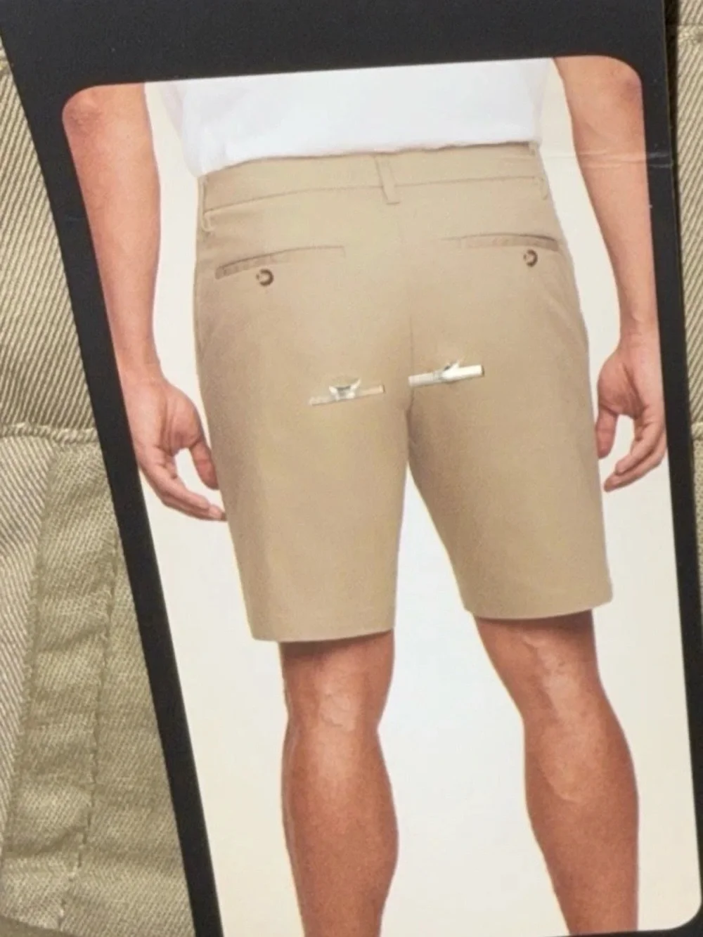 Banana Republic NWT Size 36 Men's 9” inseam khaki stretch Chino Shorts-001*